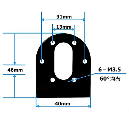 [Australia - AusPower] - Black 37mm DC Gear Motors Mounting Bracket, Iron Anti-rust Gearbox L-shape Fixed Seat, Gear Reduction Motor Holder 37 mm 