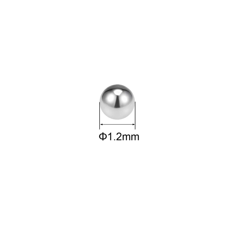 [Australia - AusPower] - uxcell 1.2mm Bearing Balls 304 Stainless Steel G100 Precision Balls 50pcs 