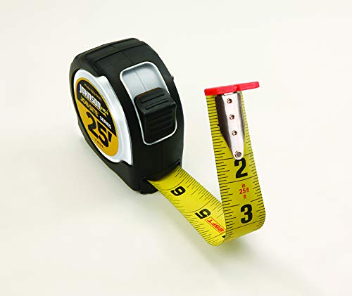 [Australia - AusPower] - Johnson Level & Tool 1806-0025 Job Site Magnetic Power Tape, 25', Black/Silver, 1 Tape 