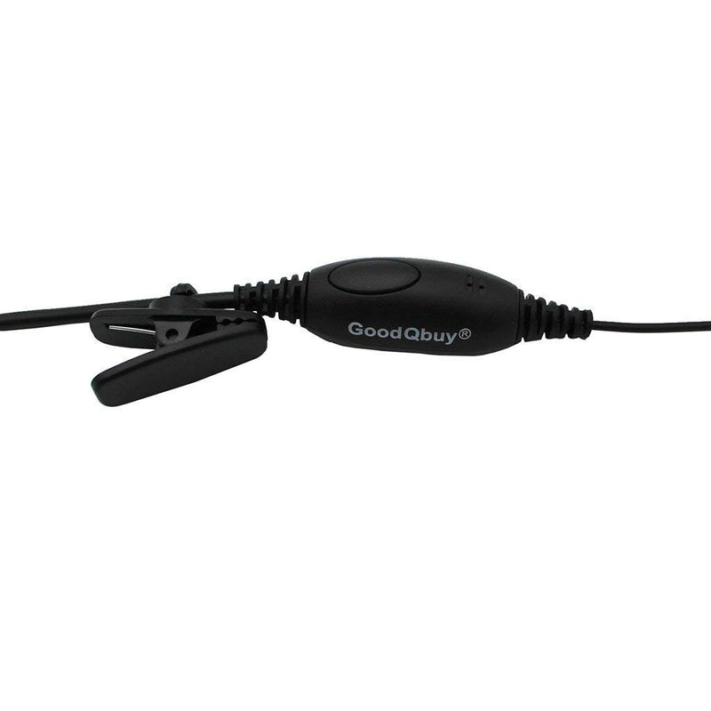 [Australia - AusPower] - GoodQbuy 2Pcs G Shape Clip-Ear Walkie Talkie Headset Earpiece with Mic is compatible with Midland LXT118 GXT1000VP4 LXT500VP3 LXT600VP3 LXT380 2-pin 