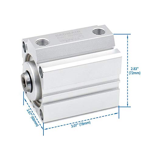 [Australia - AusPower] - Baomain Air Cylinder 50mm Bore 50mm Stroke Double Action Thin 