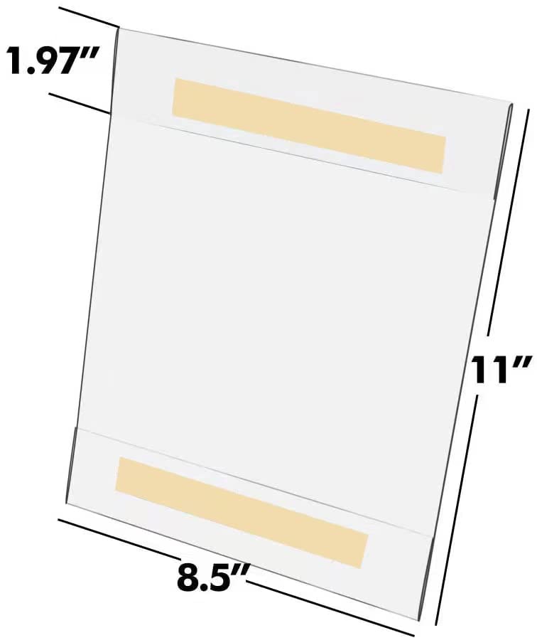 [Australia - AusPower] - Ludery 8.5" x 11" Wall Mount Sign Holder Acrylic Clear Frames with 3M Tape Adhesive for Home, Office, Store, Restaurant (3 Pack)… Option 3pack 
