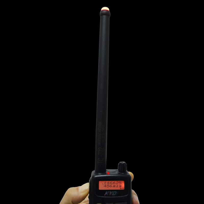 [Australia - AusPower] - TC-702 VHF/UHF SMA Male Stubby Walkie Talkie Antenna with LED Light 2M/70CM Dual Band Handheld 2-Way Radio Antenna for TYT MD-380 MD-390 YAESU FT-60R VX-6R VX-7R VX-170 VX-500 