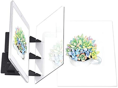 [Australia - AusPower] - DIY Drawing Tracing Pad Optical Projector Painting Copy Board Mirror Reflection Projection Tracing Plate Board Comic Tracer Art Stencil Tool with Phone/Pad Xmas Gift for Kids,Students,Sketching 2# 