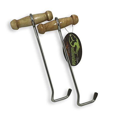 [Australia - AusPower] - SOUTHWESTERN Boot Hooks Boot Pullers Wood Handles (2 Hooks) 