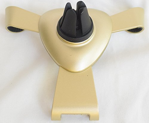 [Australia - AusPower] - Navor Universal Car Phone Mount Holder Air Vent Cradle with Smart Lock-Gold Gold 