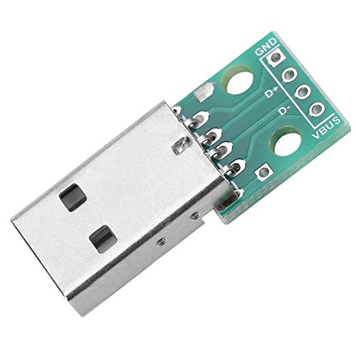 [Australia - AusPower] - Mini USB to DIP Adapter Board, Walfront 10Pcs USB Type A Male Plug to DIP Converter Board 4 Pins DIP 2.54mm Pitch 