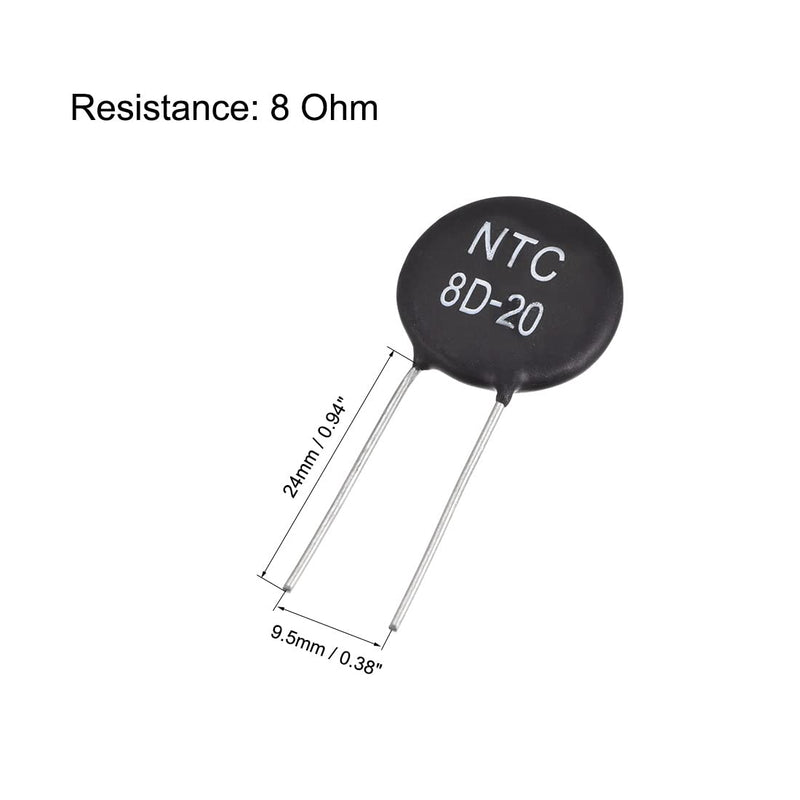 [Australia - AusPower] - uxcell NTC Thermistor Resistors 8D-20 6A 8 Ohm Inrush Current Limiter Temperature Sensors Pack of 5 