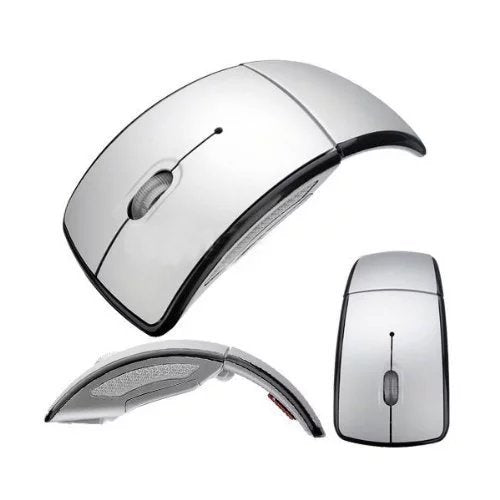 [Australia - AusPower] - Foldable 2.4GHz Wireless Mouse Mouse for The PC Computer Mouse Foldable Folding Mouse/Mice + USB 2.0 Receiver for PC Laptop-Silver 