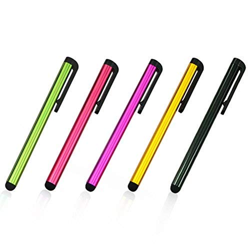 [Australia - AusPower] - 5pack Multi Color Universal Small Metal Touch Stylus Pen for Android Mobile Phone Cell Smart Phone Tablet iPad iPhone (5pack Multi Color) 5pack Multi Color 