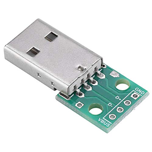 [Australia - AusPower] - Mini USB to DIP Adapter Board, Walfront 10Pcs USB Type A Male Plug to DIP Converter Board 4 Pins DIP 2.54mm Pitch 