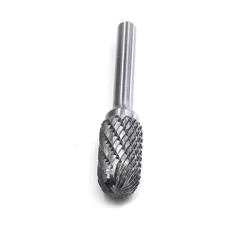 [Australia - AusPower] - YUFUTOL SC-5 Tungsten Carbide Burr Cylinder Shape with Radius End Double Cut Rotary Burr File(1/2" Cutter Dia X 1"Cutter Length) with 1/4'' shank, 1pcs 