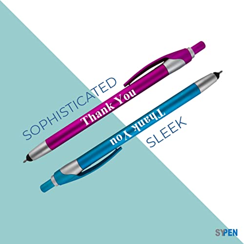 [Australia - AusPower] - Thank You Greeting Gift Stylus Pens for Touchscreen Devices - 2 in 1 Combo Pen - for Employee Appreciation, Events and Parties, 50 Pack 