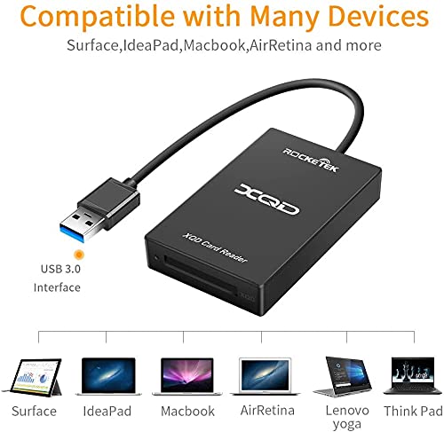 [Australia - AusPower] - XQD Card Reader, XQD Card Adapter Compatible with XQD G-Series & XQD M-Series for Windows/Mac OS. USB 3.0 XQD Memory Card Reader 