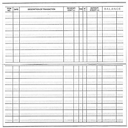 [Australia - AusPower] - 12 Check registers for Personal Checkbook - Checkbook Ledger Transaction Registers Log for Personal or Business Bank Checking Account, Saving Account, Deposit, Credit Card, and Large Booklet 