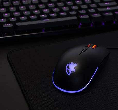 [Australia - AusPower] - Digifast Nightfall NF24 RGB Backlit Gaming Mouse, Symmetrical Design, 50 Million Click Durability, 8 Programmable Buttons, Dynamic DPI Switching, Customized Color, DPI for Windows PC Gamers (Black) 
