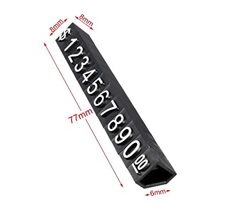 [Australia - AusPower] - Floratek 30pcs Price Tag Number Letter Price Cube Display Adjustable Watch Ring Jewelry Dollar Pricing Label Stand 