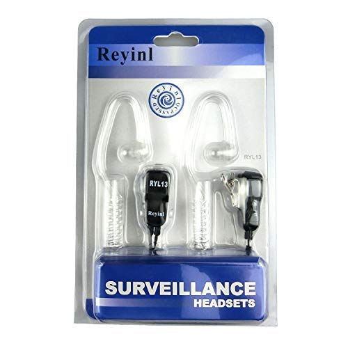 [Australia - AusPower] - Reyinl RYL13 Two Way Radio Headset Noise Canceling Transparent Security Earpiece for Midland GMRS/FRS Radios with PTT/VOX – Pair 