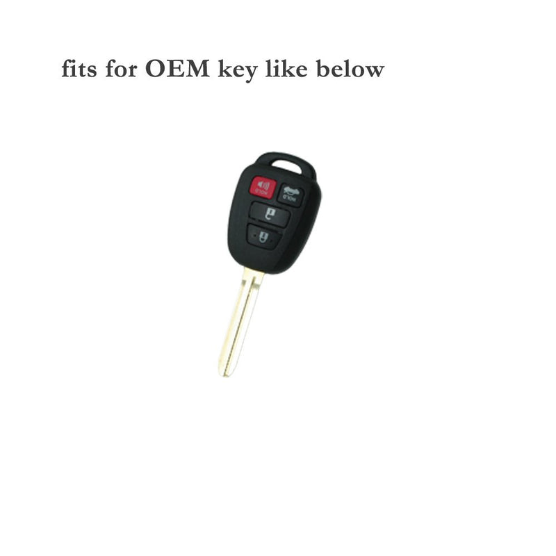 [Australia - AusPower] - SEGADEN Silicone Cover Protector Case Holder Skin Jacket Compatible with TOYOTA 4 Button Remote Key Fob CV2407 Orange 