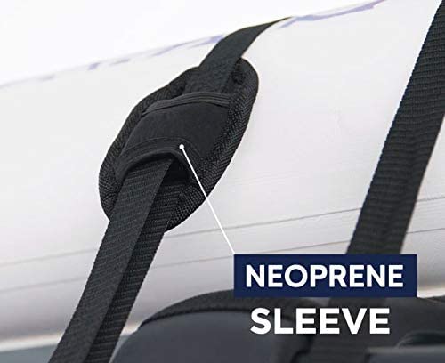 [Australia - AusPower] - BPS 'No Scratch' 2 Pieces Premium Roof Rack CargoTie Down Straps for Surfboards, SUP Paddle Boards, Kayaks, Canoes - Available from 12 to 16 feet 