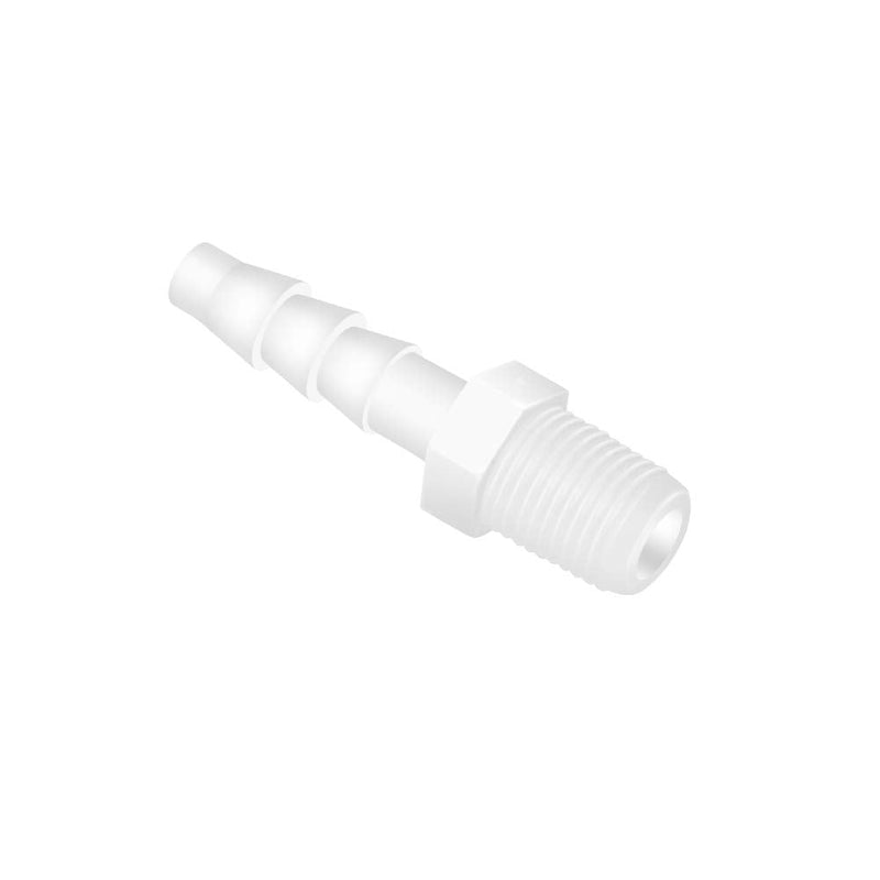 [Australia - AusPower] - Quickun Plastic Hose Barb Fitting, 1/4" Barb to 1/4" Male Thread White Adapter Union Fitting (Pack of 5) 1/4" Barb x 1/4" Male thread 