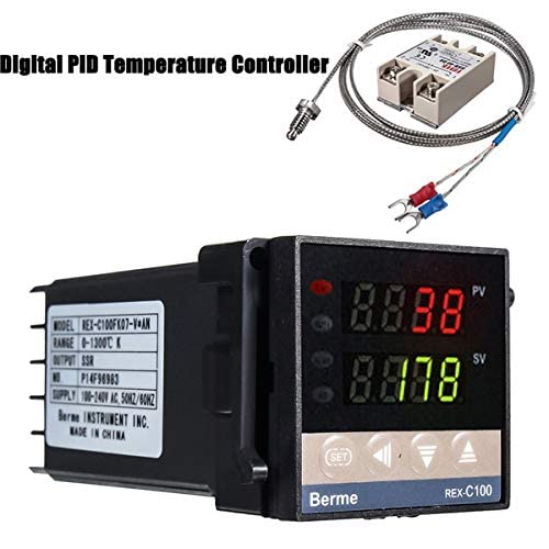 [Australia - AusPower] - 0℃-1300℃ REX-C100 Digital Intelligent Thermostat LED PID Temperature Controller Kits Alarm AC110V-240V 