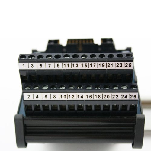 [Australia - AusPower] - ASI 10004 26 to 12 AWG IMRC26 DIN Rail Mount Interface Module, Flat Ribbon Cable to Wire Transition, 26 Position Ribbon Cable to Terminal Blocks, 2.99" Length 