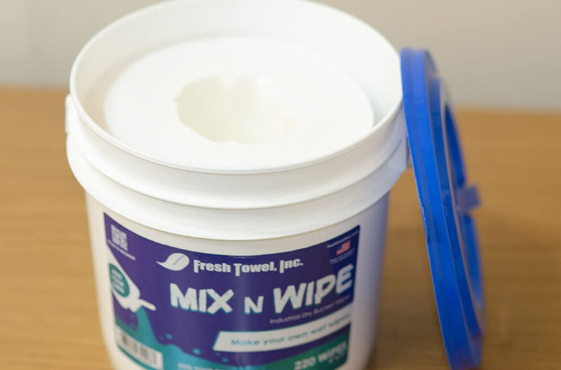 [Australia - AusPower] - Fresh Towel Dry Bucket Wipes - Make Your Own Wet Wipes with Dispenser Buckets for Cleaning - 220 Wipes - 6 inches by 9 inches per sheet - Paper Towels Bulk 