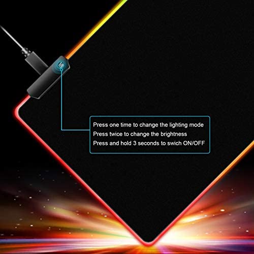 [Australia - AusPower] - RGB Mousepad Led Mouse Pad, Large Mouse Pad,Led and Big Mouse mat black 