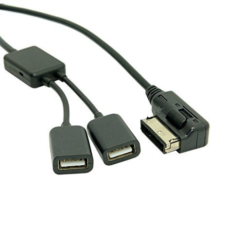 [Australia - AusPower] - Car Media in AMI MDI Dual AUX Flash Drive Adapter Cable Compatible with A4 A6 Q5 Q7 V-W 