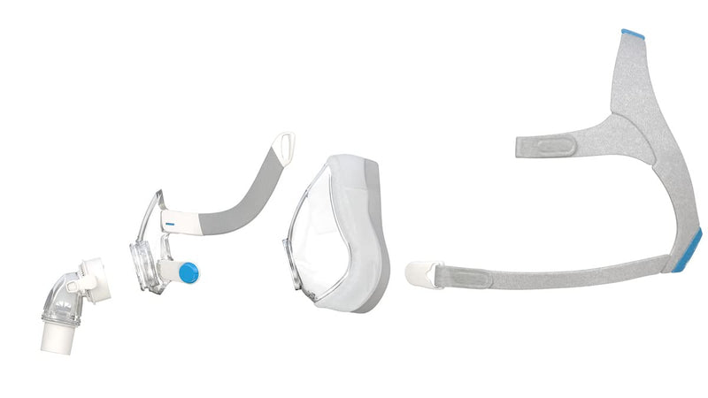 [Australia - AusPower] - ResMed Airfit/AirTouch F20 Headgear - Replacement Headgear - Extra Soft with Plush Straps - Small, Blue 
