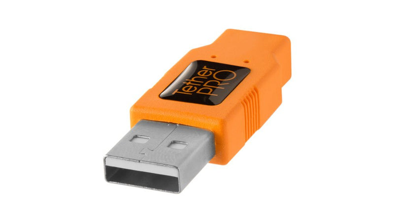 [Australia - AusPower] - Tether Tools TetherPro USB 2.0 to USB Female Active Extension Cable Cable | for Fast Transfer Between Camera and Computer | High Visibility Orange | 16 Feet (5 m) 