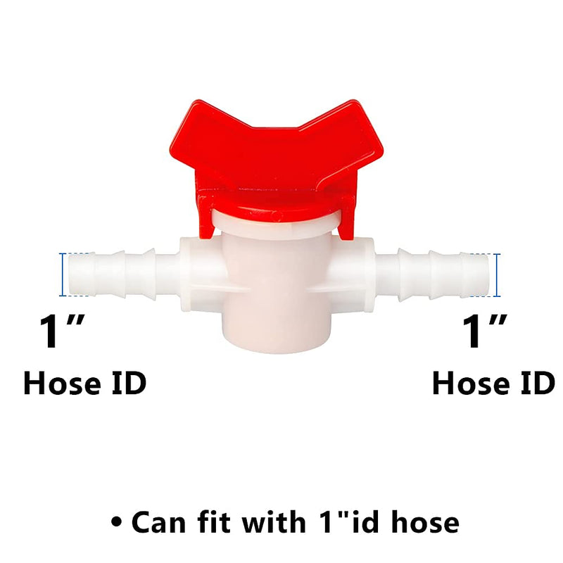 [Australia - AusPower] - Feelers Drip Irrigation Switch Valve,1" Barbed Hose ID Ball Valve for Drip Irrigation Hoses Agricultura Garden (Pack of 2) 1" Barb 2Pcs 
