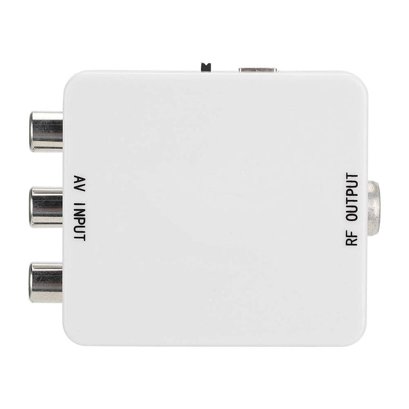 [Australia - AusPower] - Mini AV to RF Signal Converter Adapter TV Signal Switcher Input Port RF Output Port 