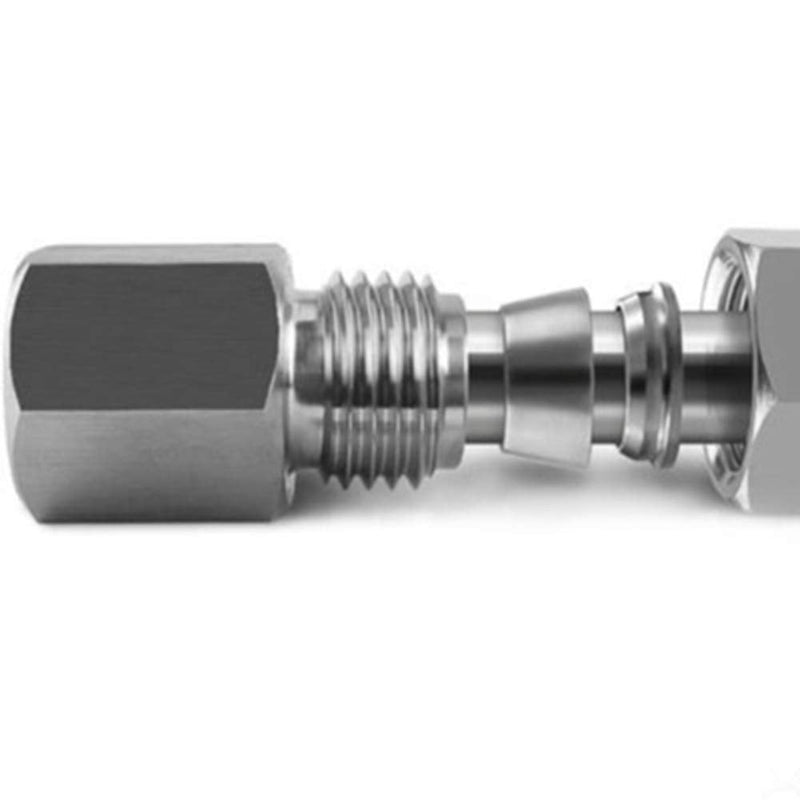 [Australia - AusPower] - Beduan 2 Pcs 304 Stainless Steel Tubing Compression Fitting, 10mm Tube OD x 1/2" Female, Air Compression Ferrule Connect Fitting 10 mm OD NPT1/2 