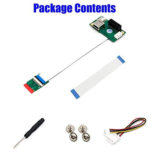 [Australia - AusPower] - NGFF (M.2) Key A/E to PCI-E Express X1+USB Riser Card with High Speed FPC Cable 