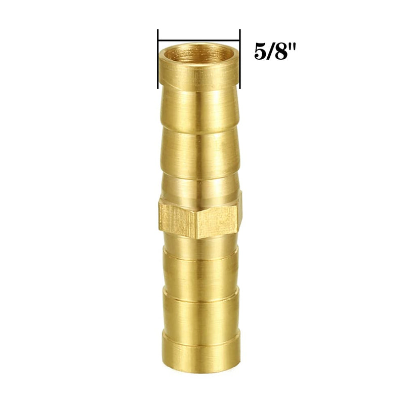 [Australia - AusPower] - Joywayus 5/8" ID Hose Barb Hex Union Brass Fitting Water/Fuel/Air (Pack of 10) 5/8" 10PCS 