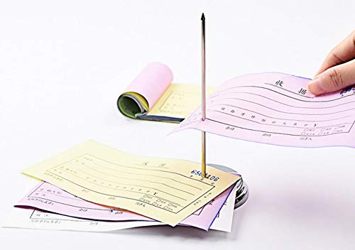 [Australia - AusPower] - YQBOOM JMAF Desk Straight Rod Paper Holder Spike Stick Bill Fork, 130mm Long Silver 