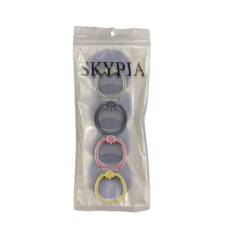 [Australia - AusPower] - SKYPIA Transparent Finger Ring Stand Holder,4 Pack Cell Phone Stand Finger Grip Kickstand 360° RotationMount Hooks for iPhone and More Smartphones 