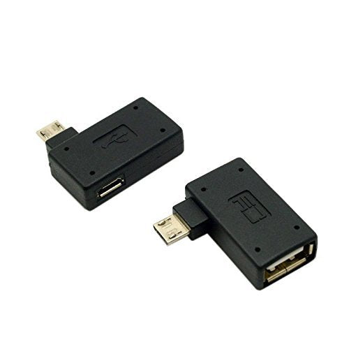 [Australia - AusPower] - CY Micro OTG Adapter 2 Pack USB 2.0 Micro USB Male to USB Female OTG Adapter 1piece left+1piece right 
