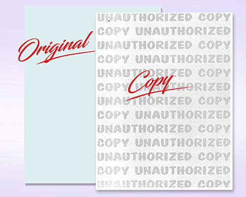 [Australia - AusPower] - 8-1/2 x 11" Multi-Purpose Tamper Resistant UNAUTHORIZED ANTI-COPY Green Security Paper, (Pack of 100) Pack of 100 Sheets Green 