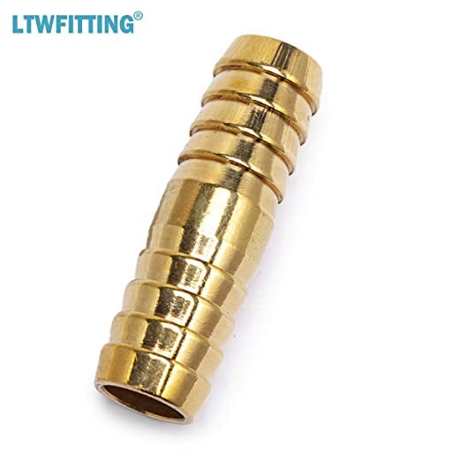 [Australia - AusPower] - LTWFITTING Brass Barb Splicer Mender 5/8-Inch ID Hose Fitting Air Boat Fuel Hose Joine(Pack of 5) 