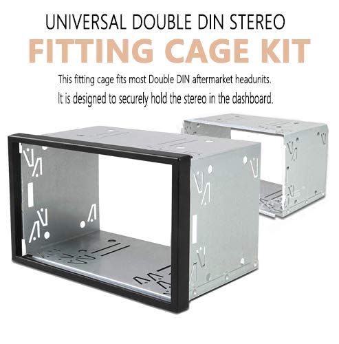 [Australia - AusPower] - Universal Car Radio Mounting Double Din 2 Din Car Cage Head Unit Cage Fitting Kit 