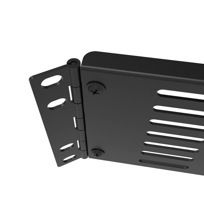 [Australia - AusPower] - Jingchengmei 2U Hinged Blank Panel - Slot Vented Server Rack Panel for 19-Inch Network Cabinet or Server Rack Enclosure Black (2UVBPHN, Black) 