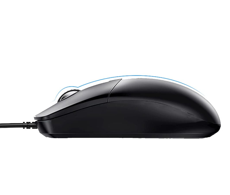 [Australia - AusPower] - Leegicst Wired Optical Computer Mouse - M102 3-Button USB Corded Computer Mice for Computers laptops Chromebook MacBook PC Computer (Black) Black 