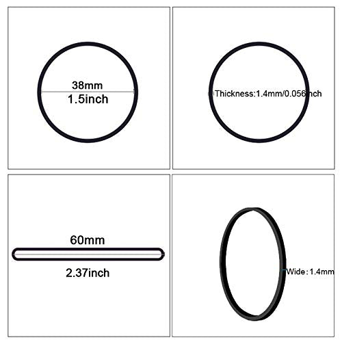 [Australia - AusPower] - AMUU Rubber Bands 300pcs Black Small Rubber Bands for Office School Home size16 Elastic Hair Band 