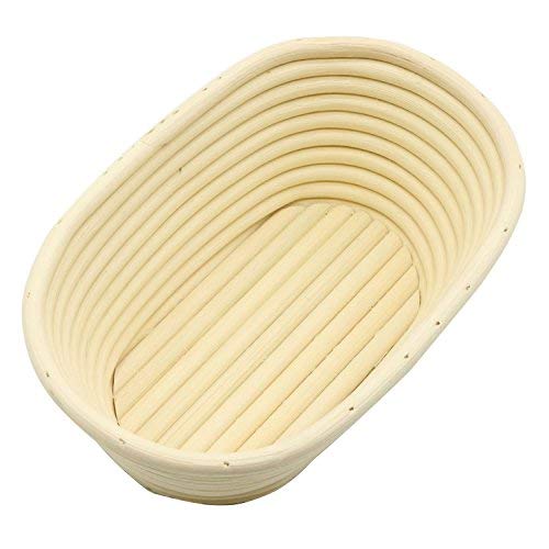 [Australia - AusPower] - 8 inch Oval Banneton Bread Proofing Basket, BetterJonny Artisan Bread Dough Proofing Rattan Basket +Liner Combo for Professional and Home Bakers #8 Oval 8" (21x15x8cm) 