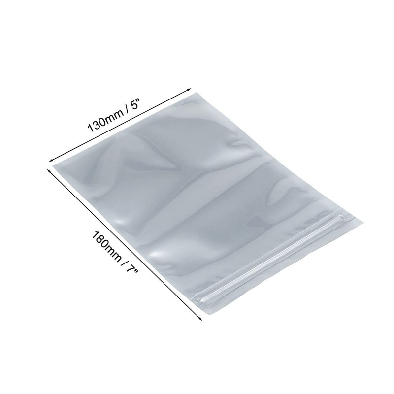 [Australia - AusPower] - uxcell Anti Static Resealable Shielding Bag, 130x180mm/5x7 inch, Protective Antistatic Bag, for Store HDD SSD RAM Laptop Hard Drives Memory Card, Electronic Devices, 100pcs 