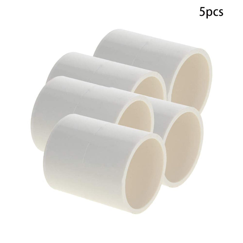 [Australia - AusPower] - MroMax 40mm ID Straight PVC Pipe Fitting Coupling Adapter Connector Fix Hold Corresponding Pipes White 5Pcs 5Pcs 40mm White 