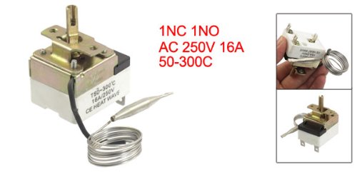 [Australia - AusPower] - uxcell 1NC 1NO AC 250 16A 50-300C Temperature Control Switch Capillary Thermostat for Oven Refrigerator Smoker Heater 